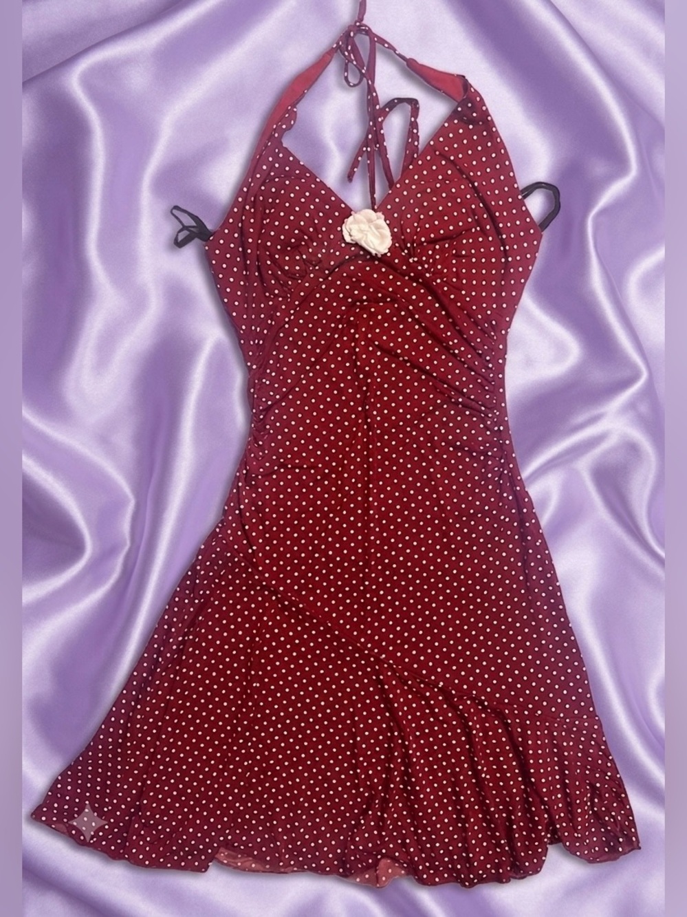 Y2K Ruby Rox Coquette pin-up dress Vintage Retro Polka-Dot L